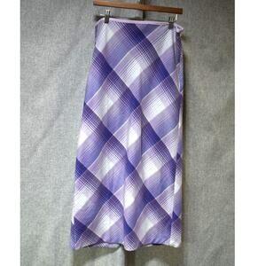 Urban Outfitters Purple Plaid Midi Skirt L